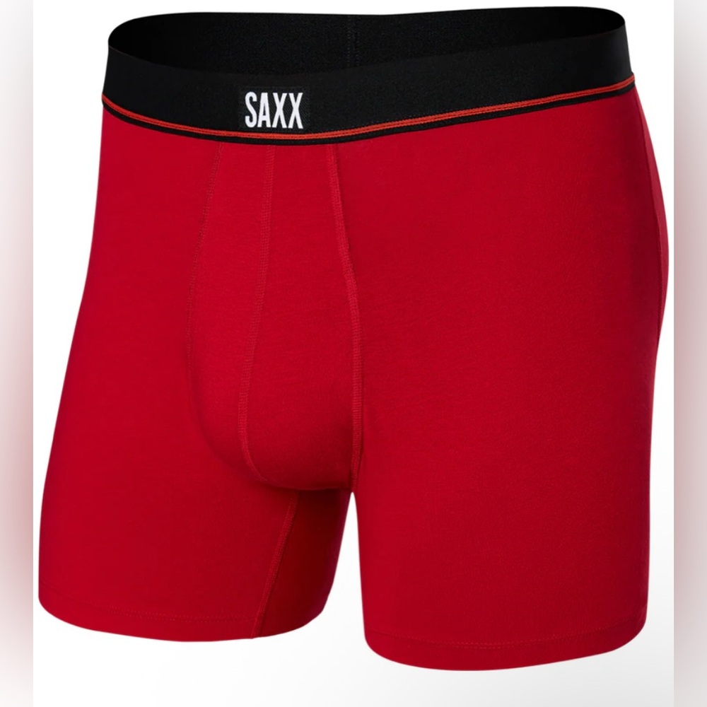 SAXX Nonstop Stretch Cotton Boxer Briefs - Red